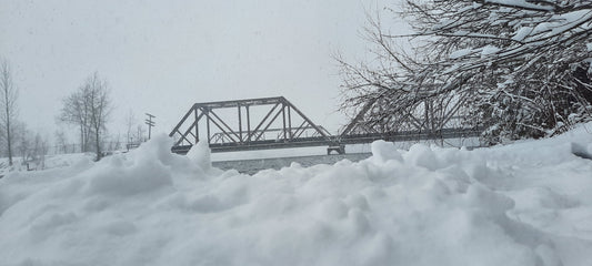 12 Mars 2022 - Le Pont Noir Et Le Jacques Cartier De Sherbrooke Sous La Neige (Vue 1)