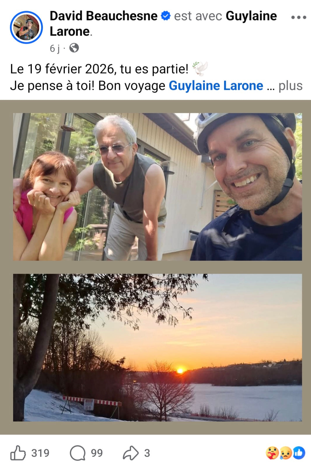 Bon Voyage Guylaine Larone (1963 - 2026) à Sherbrooke - 62 ans